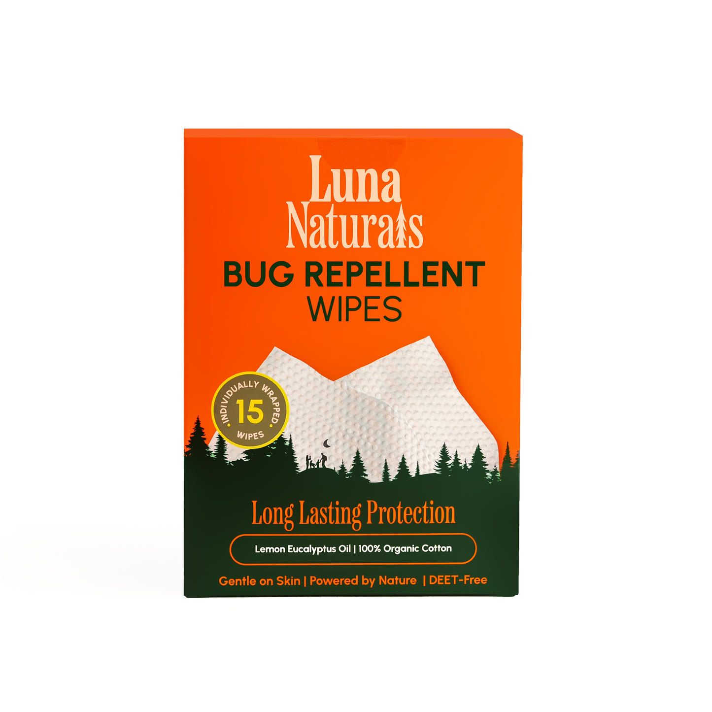 Mosquito Repellent Wipes - 15 Individually Wrapped Wipes.