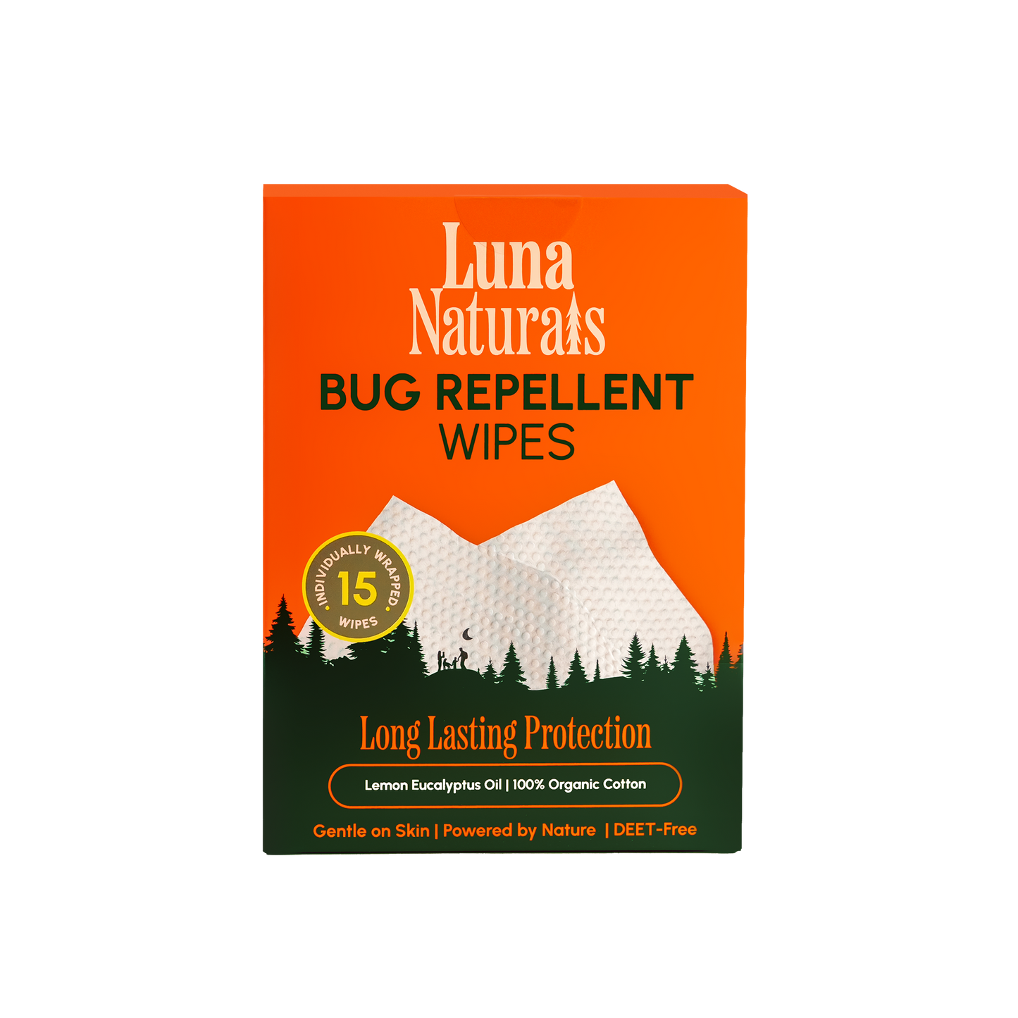 Mosquito Repellent Wipes - 15 Individually Wrapped Wipes.
