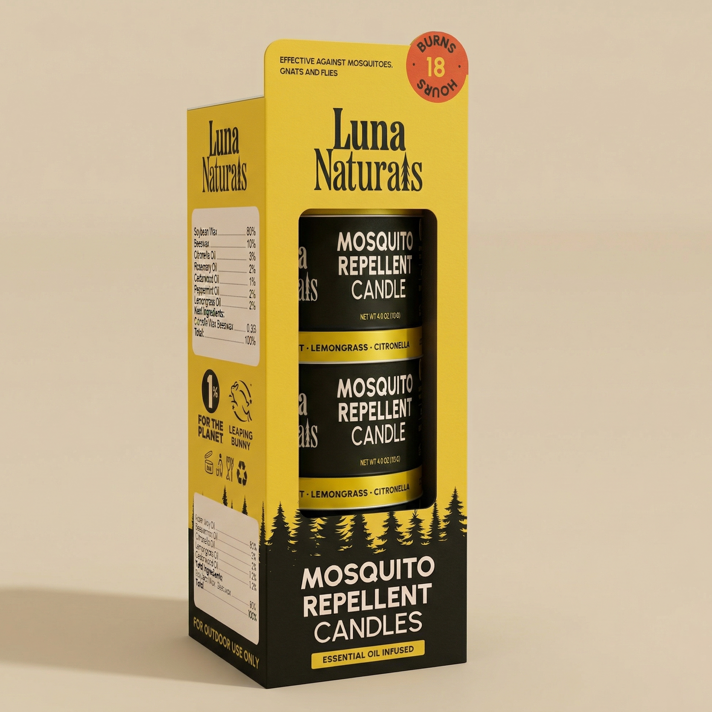 Mosquito Repellent Candles - 3 Pack