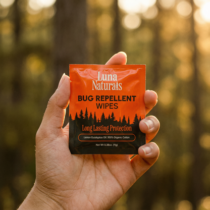 Mosquito Repellent Wipes - 15 Individually Wrapped Wipes.
