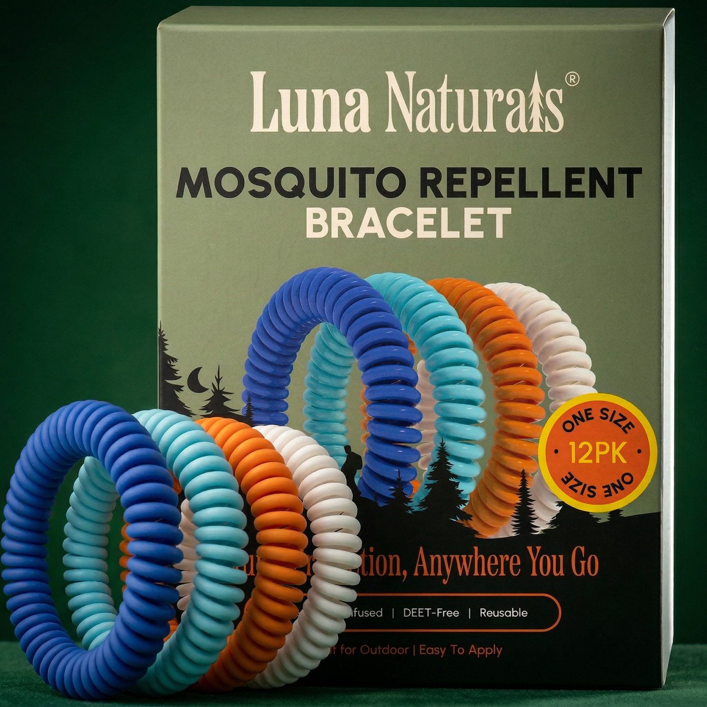 Mosquito Repellent Bracelets - 12 Pack