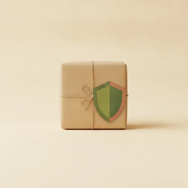 Shipping Protection, premium on-brand parcel with shield